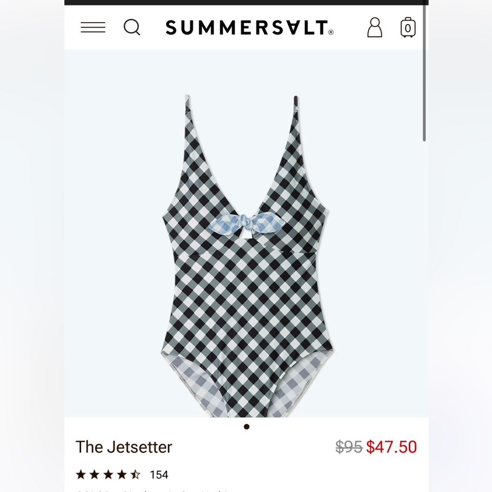 Summersalt Women's Black and White Checkered Swimsuit
